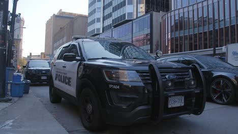 Eine-Nahaufnahme-Eines-Polizeiautos-In-Vancouver,-Kanada