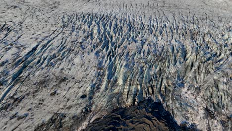 Vista-Aérea-Del-Glaciar-Haoldukvisl-En-El-Sur-De-Islandia---Toma-De-Drones