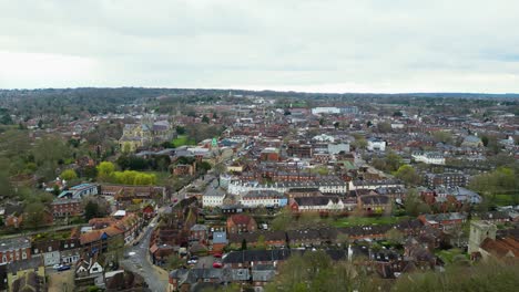 Winchester-high-flight-over-city-towards-the-cathedral