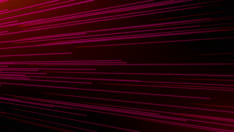 Animation-of-glowing-red-particle-lines-moving-horizontally-on-a-gradient-background