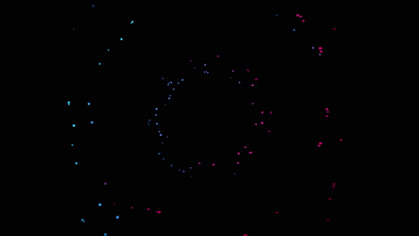 Animación-Decorativa-De-Explosión-De-Partículas-Abstractas-Rojas-Y-Azules-Sobre-Un-Fondo-Negro