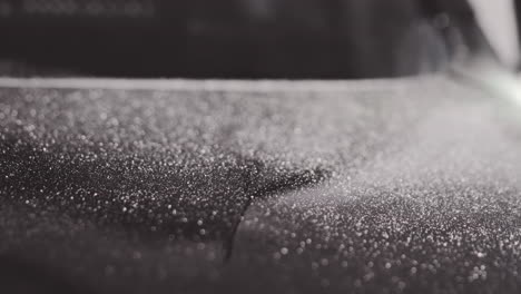 Close-up-dust-particle-on-dirty-car-hood