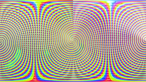 Psychedelische-Spiralmuster-In-Lebendigen-Farben,-Bunte-Optische-Täuschung