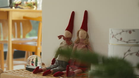 Cozy-Christmas-setting-with-Scandinavian-gnome-decorations-at-home