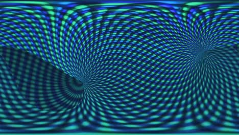 Video-of-optical-illusion-psychedelic-pattern-in-cyan-and-yellow