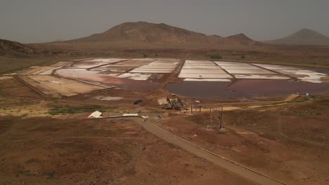 Mountains-Revealed-Salt-Flats-Over-Sal-Island-In-Cape-Verde,-Africa