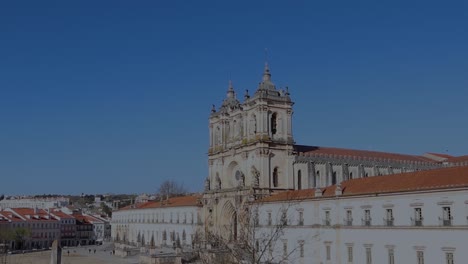 Zoom-out-view-of-Alcobaça-monastery-in-Portugal