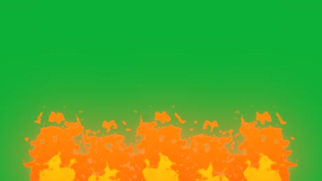 Fire-animation-motion-graphics-hot-fiery-flame-hot-embers-glow-burning-particles-digital-background-inferno-blaze-gas-visual-effect-4K-green-screen-multi-orange-yellow