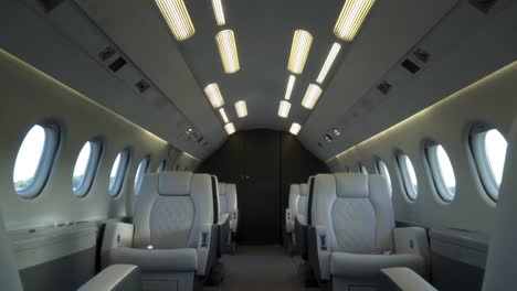 Pan-down-from-Headliner-interior-of-a-Refurbished-Dassault-Falcon