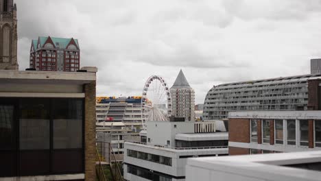 Wide-shot-of-beautiful-view-in-Rotterdam
