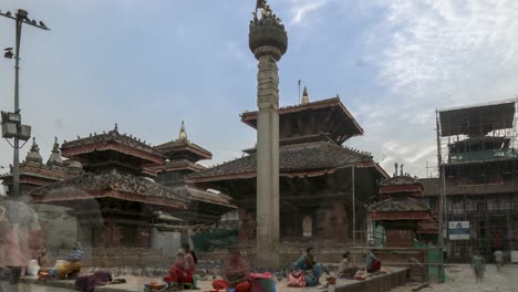 Aufruhr-Am-Frühen-Morgen-Vor-Dem-Hanuman-Dhoka-Palast-–-Kathmandu