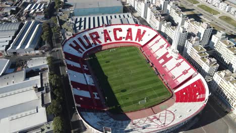Aerial-top-down-view-of-empty-stadium-of-Huracan-football-club