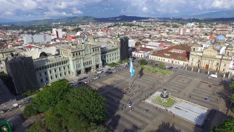 Nationalpalast-Auf-Dem-Zentralen-Platz-In-Guatemala-Stadt-Tagsüber