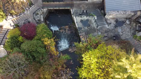 Niagara-Glen-Im-Herbst-Aufsteigende-Luftaufnahme