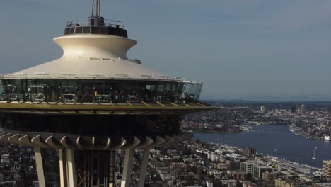 Aerial-view-of-Space-Needle-during-day