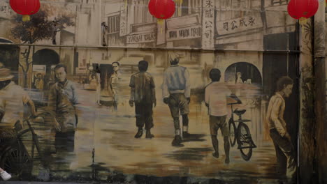 Bezaubernde-Wandgemälde-In-Der-Petaling-Street,-Die-Den-Reiz-Von-Kuala-Lumpur-Verstärken