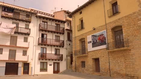 Typical-Building-Structures-In-The-Historic-Villages-In-Morella,-Spain