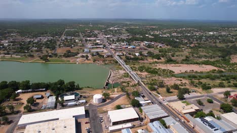Aerial-footage-of-the-Llano-River-and-Roy-B-Inks-bridge-in-Llano-Texas