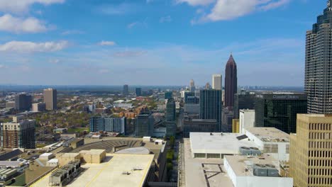 Atlanta,-GA-USA-march-24th-2023:-aerial-drone-footage-of-Atlanta-downtown-metropolis-area