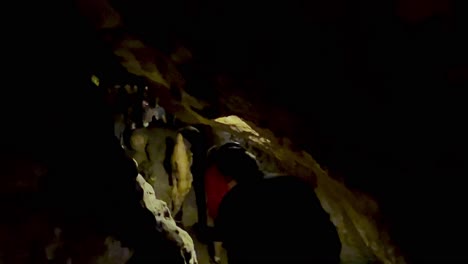 Walking-through-the-caverns-at-Florida-Caverns-State-Park