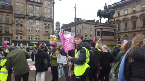 Young-protesters-at-an-anti-racism-rally-in-Glasgow