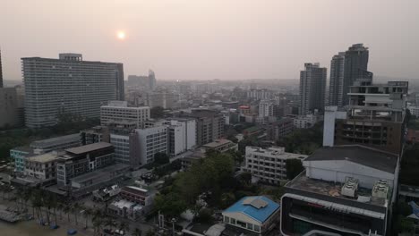 Sunrise-over-Pattaya,-Thailand