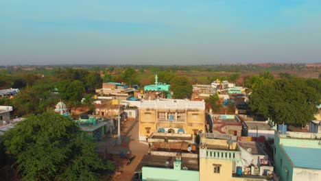 An-aerial-view-of-a-village-in-India-that-has-a-unique-Vesara-or-Mixed-style-architecture