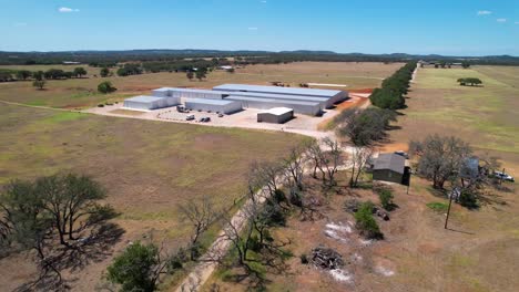 Aerial-footage-of-WineCub-building-in-Stonewall-Texas