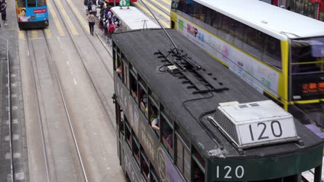 Straßenbahn-Auf-Der-Insel-Hongkong