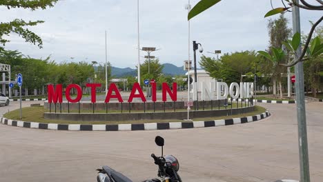 First-glimpse-of-Mota'ain-in-East-Nusa-Tenggara,-Indonesia-at-the-land-border-crossing-checkpoint-from-Timor-Leste,-Southeast-Asia