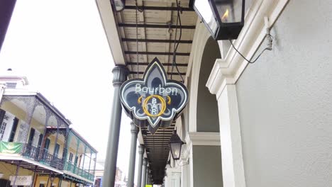 This-is-an-editorial-video-of-the-sign-for-the-Bourbon-Bar-in-New-Orleans-Louisiana