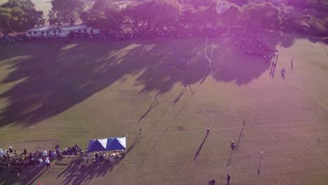 Ein-Schul-Rugbyspiel-Per-Drohne-In-Bulawayo,-Simbabwe