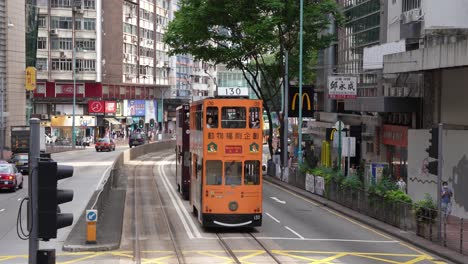 Straßenbahn-Auf-Der-Insel-Hongkong