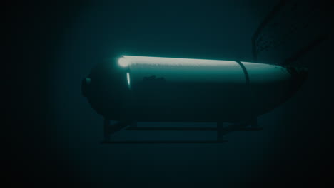 Künstlerische-Darstellung-Der-Implosion-Des-Tauchboots-Oceangate-Titan,-Die-Den-Tod-Von-Fünf-Menschen-Verursachte