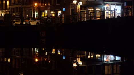 Nighttime-scene-of-life-in-Amsterdam