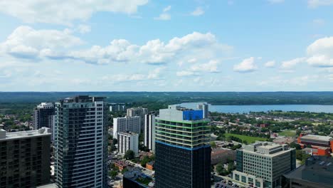 Hamilton-Downtown-Panoramic-view-of-city-overlooking-the-waterfront-of-Lake-Ontario-Canada-during-the-construction-and-rebirth-beautification-of-the-city-in-a-post-modern-architectural-stunning-view