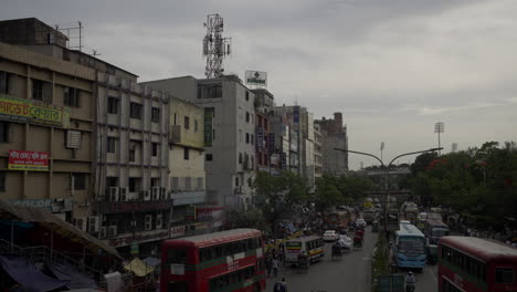 A-busy-street-of-Dhaka-city-located-in-Mirpur-10-circle--Traffic-Jam-of-Dhaka-city-4k-high-quality-footage-Bangladesh-Capital