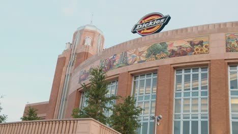 Dickies-Arena-downtown-Fort-Worth-Texas-Rodeo-facility-and-concert-venue-medium-shot-b-roll