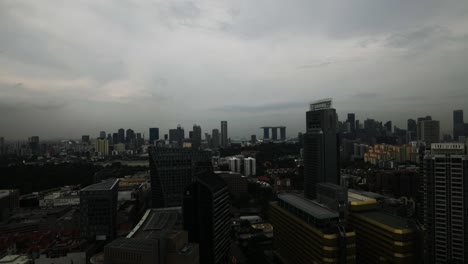 Zeitraffer-Einer-Wolkigen-Skyline-Von-Singapur