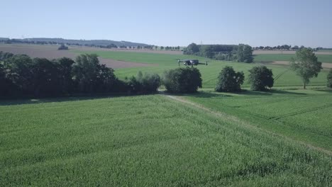 A-drone-shot-of-precision-farming-with-a-drone
