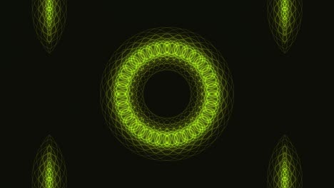 Heilige-Geometrie,-Grüne-Kreise,-Nahtlose-VJ-Schleife