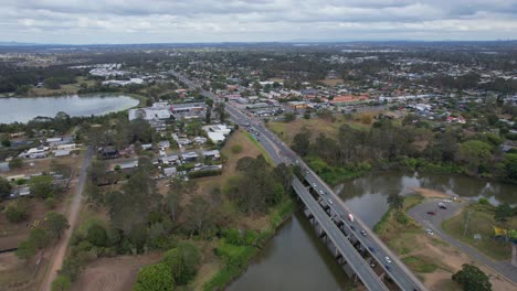 Larry-Storey-Bridge-Across-Logan-River-Near-Tygum-Lagoon-And-Park-In-Waterford,-Queensland,-Australia
