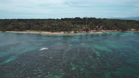 Aerial-view-of-Boca-del-Drago-beach-in-Bocas-del-Toro,-Panama---stock-video