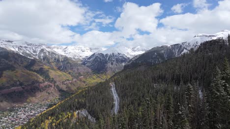 Beauty-of-Colorado-Mountains,-Telluride-resort-town