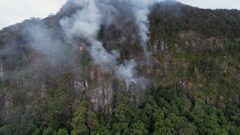 Bushfire-On-Gorge-In-Queensland,-Australia