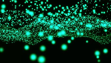 Grüne-Teilchenwelle---Abstrakte-Animation