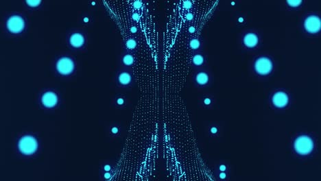 Seamless-Loop-Animation-Of-Neon-Blue-Particles-In-Black-Background