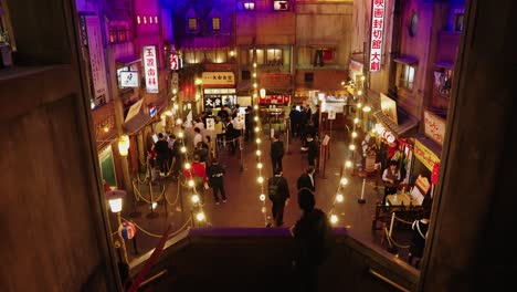 Slow-reveal-of-movie-set-like-replica-of-Japanese-old-fashioned-street