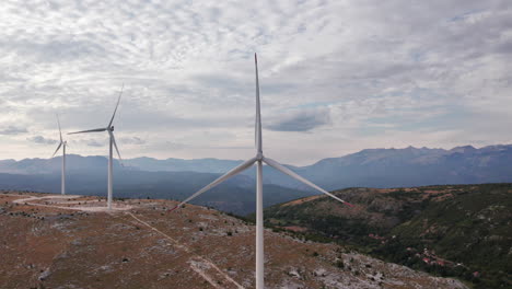 Aerial-View-of-Wind-turbines-on-a-cloudy-day