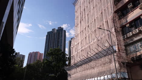 Unfinished-addition-to-a-simple-apartment-unit-in-downtown-of-Victoria,-Hong-Kong,-China